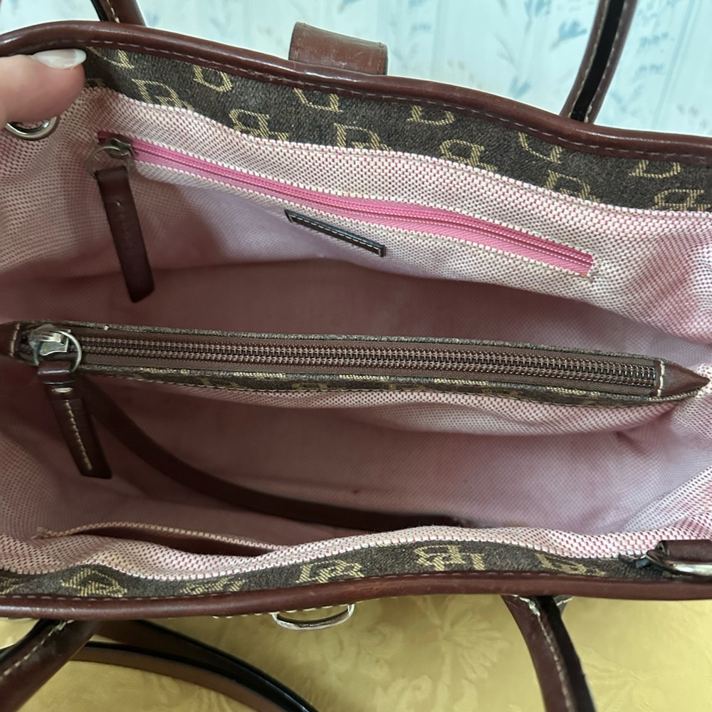 Dooney & Bourke Brown Satchel with Monogram Design - Picture 12 of 16